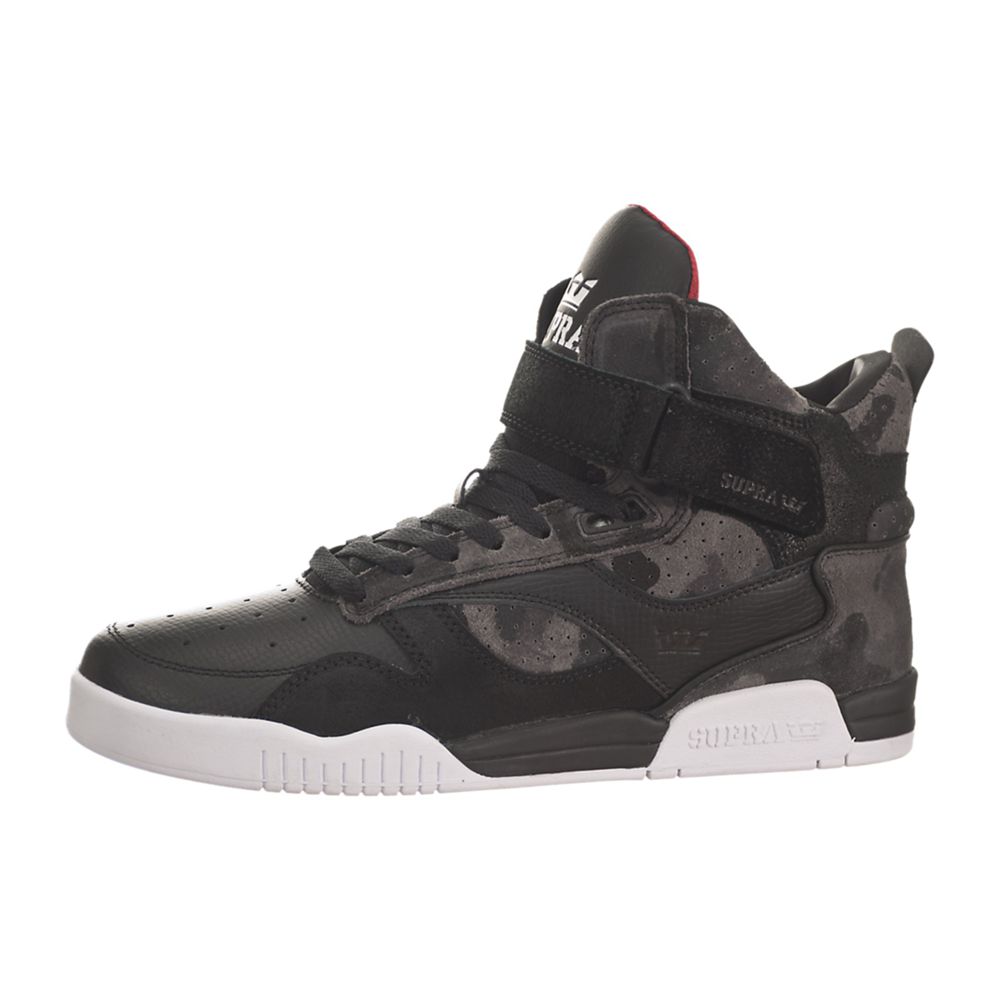 Baskets Montantes Supra Bleeker Noir Camouflage Black/Camo-White Homme | LJB-28201059